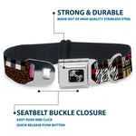 Dog Bone Seatbelt Buckle Collar - Plaid & Animal Skins