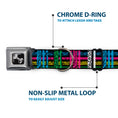 Load image into Gallery viewer, Dog Bone Seatbelt Buckle Collar - Plaid Black/Neon Animal Skins