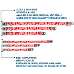 Dog Bone Seatbelt Buckle Collar - Peace Sketch Red/White