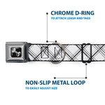 Dog Bone Seatbelt Buckle Collar - Plaid X White/Gray