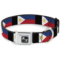 Load image into Gallery viewer, Dog Bone Seatbelt Buckle Collar - Philippines Flags