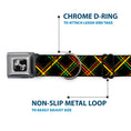 Load image into Gallery viewer, Dog Bone Seatbelt Buckle Collar - Plaid X Rasta