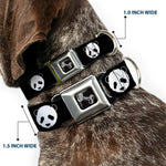 Dog Bone Seatbelt Buckle Collar - Panda Bear Repeat