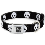 Dog Bone Seatbelt Buckle Collar - Panda Bear Repeat