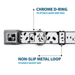 Dog Bone Seatbelt Buckle Collar - Panda Bear Spots