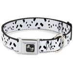 Dog Bone Seatbelt Buckle Collar - Panda Bear Spots