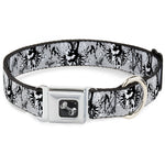 Dog Bone Seatbelt Buckle Collar - Peace w/Wings Gray