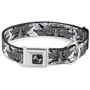 Dog Bone Seatbelt Buckle Collar - Phoenix Shield White