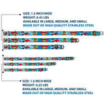 Dog Bone Seatbelt Buckle Collar - Penguin Superhero Blue Bubbles