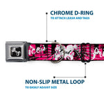 Dog Bone Seatbelt Buckle Collar - Punk Princess w/Piano Keys