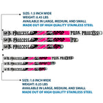 Dog Bone Seatbelt Buckle Collar - Punk Princess w/Zippers & Skulls