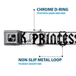 Dog Bone Seatbelt Buckle Collar - Punk Princess w/Zippers & Skulls