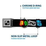 Dog Bone Seatbelt Buckle Collar - Punk You Black/Full Color