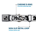 Load image into Gallery viewer, Dog Bone Seatbelt Buckle Collar - Punk You White/Black