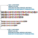 Dog Bone Seatbelt Buckle Collar - Pure Punk w/Safety Pins Black/Fuchsia/White