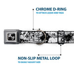 Dog Bone Seatbelt Buckle Collar - Rising Sun White/Gray