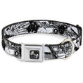 Load image into Gallery viewer, Dog Bone Seatbelt Buckle Collar - Rising Sun White/Gray