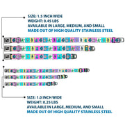 Dog Bone Seatbelt Buckle Collar - Robots Pastel Blocks