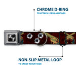 Buckle-Down Seatbelt Buckle Dog Collar - Revolvers Purple/Green