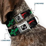 Dog Bone Seatbelt Buckle Collar - Roller Skates Black/Gray/Multi Color