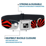 Dog Bone Seatbelt Buckle Collar - Rising Sun Red/Black