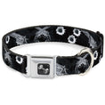 Load image into Gallery viewer, Buckle-Down Seatbelt Buckle Dog Collar - Revolvers Black/Gray