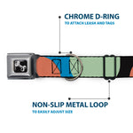 Dog Bone Seatbelt Buckle Collar - Polka Dots CLOSE-UP Black/Blue/Sage/Brown