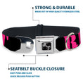 Load image into Gallery viewer, Dog Bone Seatbelt Buckle Collar - RESIST Stencil Black/Pink