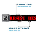 Load image into Gallery viewer, Dog Bone Seatbelt Buckle Collar - RESIST Stencil Black/Red