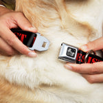 Dog Bone Seatbelt Buckle Collar - RESIST Stencil Black/Red