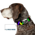 Load image into Gallery viewer, Dog Bone Seatbelt Buckle Collar - Spotlight Black/Multi Neon