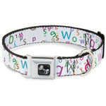 Dog Bone Seatbelt Buckle Collar - Stargazer White/Multi Color