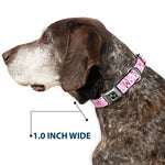 Dog Bone Seatbelt Buckle Collar - Stargazer White/Pink