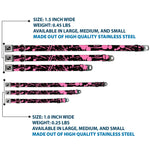 Dog Bone Seatbelt Buckle Collar - Splatter Black/Pink