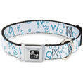 Load image into Gallery viewer, Dog Bone Seatbelt Buckle Collar - Stargazer White/Blue