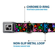 Dog Bone Seatbelt Buckle Collar - Stargazer Black/Multi Color