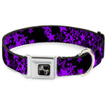 Dog Bone Seatbelt Buckle Collar - Stargazer Black/Purple