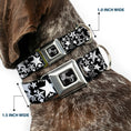 Load image into Gallery viewer, Dog Bone Seatbelt Buckle Collar - Stargazer Black/White