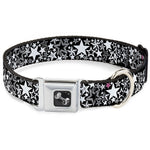 Dog Bone Seatbelt Buckle Collar - Stargazer Black/White