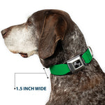 Dog Bone Seatbelt Buckle Collar - St. Paddy Green