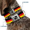Load image into Gallery viewer, Dog Bone Seatbelt Buckle Collar - Stripes Black/Red/Yellow