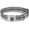 Load image into Gallery viewer, Dog Bone Seatbelt Buckle Collar - Suits Gray Stone