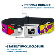 Dog Bone Seatbelt Buckle Collar - Sound Effect Blocks Multi Color