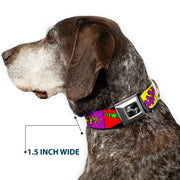Dog Bone Seatbelt Buckle Collar - Sound Effect Blocks Multi Color