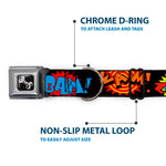 Dog Bone Seatbelt Buckle Collar - Sound Effects Black/Multi Color