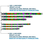 Dog Bone Seatbelt Buckle Collar - Sound Effects Green/Multi Color