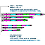 Dog Bone Seatbelt Buckle Collar - SWAGG Black/Hot Pink/Turquoise/Purple/Neon Green
