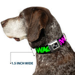 Dog Bone Seatbelt Buckle Collar - SWAGG Black/Hot Pink/Turquoise/Purple/Neon Green