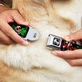 Load image into Gallery viewer, Dog Bone Seatbelt Buckle Collar - Sugar Skull w/Roses & Heart