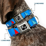 Dog Bone Seatbelt Buckle Collar - Sailboats Blue
